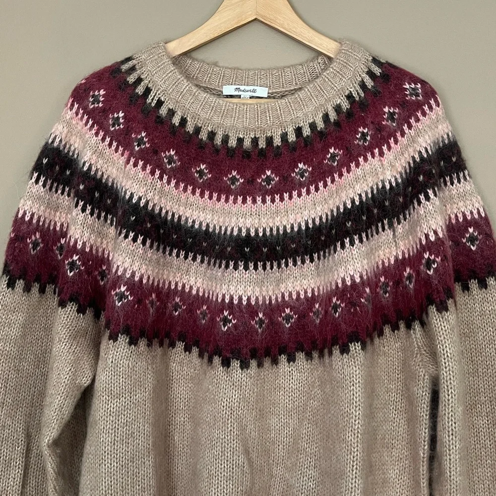 {Madewell} Fair Isle Alpaca and Merino Wool Blend Sweater - Womens XL - NWT